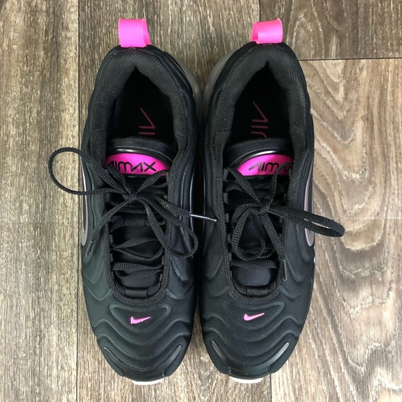Nike Air Max 720 Black/White/Laser Fuchsia - Picture 7 of 9